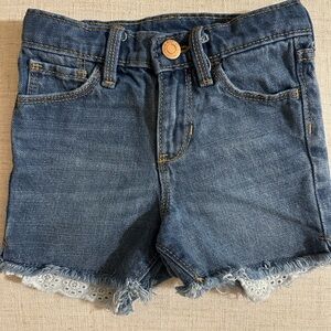 Old Navy Toddler Denim Shorts - Light Blue with Gold Stitching